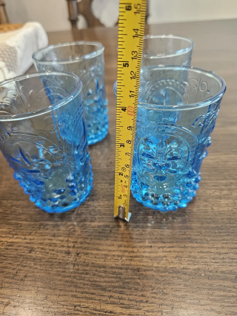 Vintage Zrike Renaissance Aqua Blue Fleur-De-Lis Drinking  Glasses – Set of 4